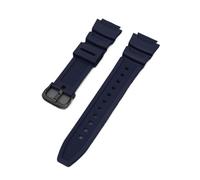 PJFSQAD Correa de silicona negra 18mm compatible for Casio AE-1000w AQ-S810W SGW-400H SGW-300H correa reloj goma for hebilla