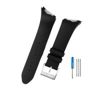 PJFSQAD Correas de reloj goma for interfaz oblicua, 25mm, compatible for Hamilton Adventure Elvis Presley Black Man H24655331 H24615331series(Black-steel)