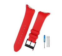 PJFSQAD Correas de reloj goma for interfaz oblicua, 25mm, compatible for Hamilton Adventure Elvis Presley Black Man H24655331 H24615331series(Red-Black)