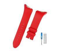 PJFSQAD Correas de reloj goma for interfaz oblicua, 25mm, compatible for Hamilton Adventure Elvis Presley Black Man H24655331 H24615331series(Red-None)