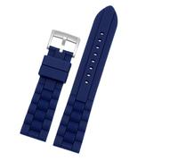 PJFSQAD For Citizen for Seiko for Tissot for reloj Mido de goma impermeable Buceo deportivo Pulsera nailon for hombres(Blue C- silver pin,20mm)