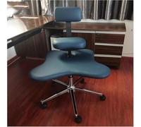 PJGFBYT Silla ergonómica ajustable para niños y adultos, silla de escritorio con patas cruzadas para TDAH y oficina con soporte lumbar (color: azul)