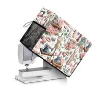 PJHEQOXE Funda para máquina de coser con bolsillos de almacenamiento, protección contra el polvo y el pelo de mascotas, compatible con máquinas Singer, Brother y Janome estándar, protegiendo y