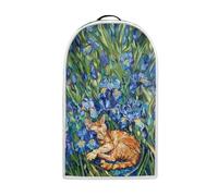 PJHEQOXE Linda funda para licuadora de gato naranja para electrodomésticos de cocina, cubierta antipolvo para procesador de alimentos, batidora de pie lavable a máquina, cafetera, cubierta antipolvo