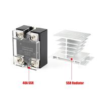 PJJYSVZP Termostato Digital de 8 Canales, Controlador de Temperatura PT100 multifunción de 8 vías, Mide múltiples Puntos, se Puede conectar con 8 sensores.(1 pcs 40A DA SSR)
