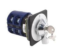 PJKTBEYI Interruptor de Leva Giratorio Universal LW26-63A/2, Corte energía 690V con Bloqueo for Evitar un Mal Funcionamiento, Control Principal, Carga Encendido y Apagado 4P
