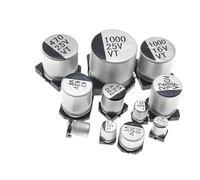 PJLANG 10 condensadores electrolíticos de aluminio SMD de 0,1 UF a 1000 UF, 6,3 V, 10 V, 16 V, 25 V, 35 V y 50 V.(100V4.7UF 6.3x5.4)