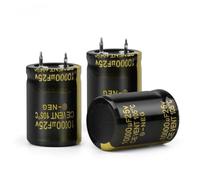 PJLANG 2 piezas de condensadores electrolíticos de audio 25 V, 35 V, 63 V, 100 V, 200 V, 250 V, 400 V, 450 V, 6800 UF, 10000 UF, 22000 UF(63V22000UF 35x70)