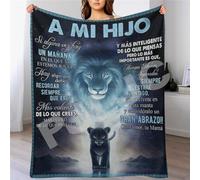 PJLJC Manta Para Mi Hijo De Mamá, Personalizada en Español, Regalo de Cumpleaños o Navidad, Franela 80x120cm