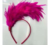 PJQUEKAIPJ Diadema vintage colorida para carnaval, diseño de plumas de avestruz, accesorio para el cabello para mujer