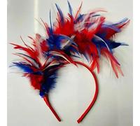 PJQUEKAIPJ Diadema vintage colorida para carnaval, diseño de plumas de avestruz, accesorio para el cabello para mujer