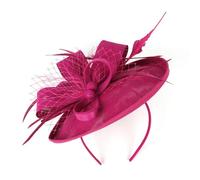PJQUEKAIPJ Tocado para mujer, imitación de plumas de sinamay, para fiesta de té, pastillero, flor, Derby