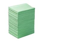 PJRYC 125 baberos dentales de 13 x 18 pulgadas, 3 capas avanzadas, desechables, impermeables, para pacientes, baberos para tatuajes y vientre dental (Verde)