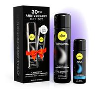 pjur 30th Anniversary Set (ORIGINAL 100ml + AQUA 30ml) - Set de lubricantes premium con base de silicona y agua - ideal para masajes, intimidad y larga duración