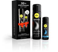 pjur 30th Anniversary Set (ORIGINAL 100ml + AQUA 30ml) - Set de lubricantes premium con base de silicona y agua - ideal para masajes, intimidad y larga duración