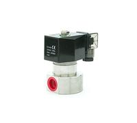 PJVPEJOD 1/8 quot; 1/4 quot; 3/8 quot; 1/2 litro; Válvula Solenoide de Alta presión de Acero Inoxidable 304 Normalmente Cerrada 220VAC DC12V/24V 200bar/100bar 1 Uds(12VDC-200 Bar,1/8 Inch)