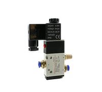 PJVPEJOD Válvula solenoide neumática 3V210-08 DC12V DC24V AC110V AC220V Válvula de Control direccional de Aire de 3 vías y 2 Posiciones Válvula magnética de Gas 1 Pieza(3V210-08 w 4mm,AC 110V)