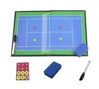 PJWDMWA Pizarra Táctica de Tenis, Portapapeles Magnético Plegable de PU con Borrado en Seco Y Marcador, Ideal for Artículos Deportivos.