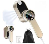 PKBD Plancha Vertical Vapor Viaje Ropa 2 En 1 PortáTil para Viajes, 6 Modos Inteligentes, Calentamiento RáPido en 9s - Vaporizador de 1200w con Bolsa de Almacenamiento (Oro y Blanco)