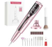 PKBD Torno para Uñas Profesional con Base Multifuncional, 20000 RPM 12 en 1 Lima Eléctricas Uñas Nail Drill Machine, Set de Manicura y Pedicura Electrico para Salón DIY, Oro Rosa