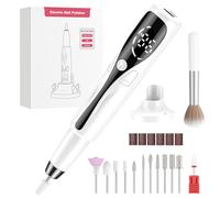 PKBD Professional Máquina de taladro de uñas portátiles para uñas acrílicas y gel, archivos de uñas eléctricos recargables con 11 bits,Blanco