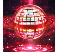 PKBOSS Bola Voladora Magica,Pelota Voladora para niños,RGB LED Fly Orb Boomerang para Adultos Rotación de 360° Regalo de Hover Ball para niño y niñas de 6-12 años(Rojo)