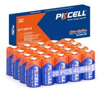 PKCELL Pilas 6V 4LR44 A544 para Collar de Perro y Cámara | Alcalina Batería Analógicas Dispositivos de Medición - 20 unidades- Energía Estable