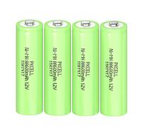 PKCELL Pilas AA Recargables NiMH 1.2V 600mAh, Baja Autodescarga, hasta 1000 Ciclos, Precargadas, Ideales para Mandos a Distancia, Juguetes, Linternas, Luces Solares (4 Unidades)