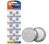 PKCELL Pilas de botón alcalinas LR1130 AG10, Ideales para Libros de música y Sonido, Relojes, Juguetes, ampliamente utilizados, 10 Unidades