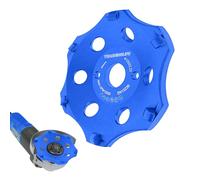 PKD PCD - Disco de lija de diamante (125 mm, 6 segmentos de diamante, para amoladora angular, lijadora de ollas para adhesivo de azulejos, revestimientos en granito, piedra, hormigón, amoladora