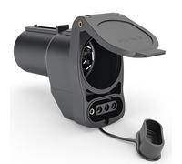 PKDOAX Adaptador de remolque múltiple de 7 cuchillas a 7 cuchillas y 4 luces de remolque planas, adaptador de enchufe de remolque lateral del vehículo de 7 pines a doble salida de 7 enchufes y 4