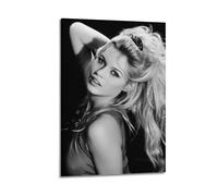 PKEUEHXTO Póster de la famosa actriz de Brigitte Bardot para colgar en lienzo, decoración moderna de dormitorio familiar, 50 x 75 cm