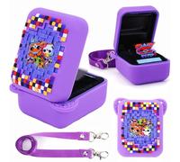 PKKP Funda protectora de silicona para mascotas Bitzee Digital, funda de silicona antideslizante con correa de mano, bolsa de transporte para Bitzee Digital Pet juguete interactivo (morado, para