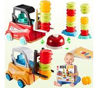 PKKP Por favor, mantén la calma, juego de transporte de carretillas elevadoras con Bell, juego de transporte de carretilla elevadora de ingeniería, juego de transporte de juguetes de apilado, juguete