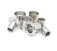 PKNVKZIDK 1 Pieza 3/8 "BSPT Rosca Interna Ferrule25.4 Montaje SS304 Abrazadera Triple de Acero Inoxidable