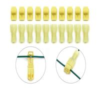 PKNVKZIDK 10 Conectores rápidos for Cables eléctricos, terminales de Cable con Bloqueo de Empalme a presión, Conector de Terminal de crimpado Aislado