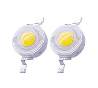 PKNVKZIDK 100pcs 1W 3.2-3.4V White 6500K LED Copper Aluminum Headlamp Power Flasher LED Spotlight Downlight