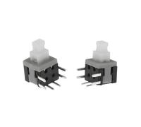 PKNVKZIDK 10PCS 5.8x5.8mm x Height 10.1 mm On/Off Through Hole PCB DPDT Lock Right Angle Key Switch Self Lock Push