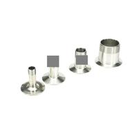 PKNVKZIDK 1pc 3/8 "BSPT Rosca Macho x 0,5" Tri Abrazadera 304 Accesorio de tubería de virola de Acero Inoxidable