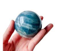 PKNVKZIDK 1pc Home Decoration Sky Blue Gemstone Ball Agate Stone Crystal Beautiful Calcite Spheres for Feng Shui Display Office Ornaments,5~6cm