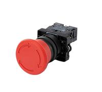 PKNVKZIDK 22mm XB2-EA Push Button Switch Start/Stop Black/White Arrow 10A/415V Self-Reset/Momentary Symbol Button Switch(Stop 1)