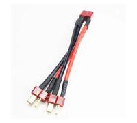 PKNVKZIDK 2Pcs/ 5Pcs Deans Parallel Battery Connector Cable Dual Extension Y Splitter 14Awg 10cm Silicone Wire T Harness for RC Electronic Starter(T 1 Female - 2 Male,5 Pcs)