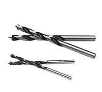 PKNVKZIDK 4PC 5.5mm Rubber Wood Woodworking Tool Straight Shank Twist Tricuspid Three Awl Brad Pointed Drill Bit PKNVKZIDK