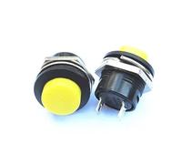 PKNVKZIDK 5PCS R13-507 Series Yellow Push Button Switch 16 mm Since The Reset Circular Button Switch