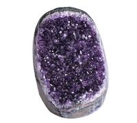 PKNVKZIDK Amethyst - Crystal Clusters Stone from Uruguay Raw Geode Quartz Deep Purple Color,800~1000g