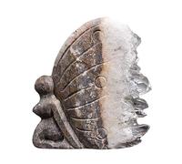 PKNVKZIDK Bulk Hand Carved Geode Goddess Cluster Butterfly Fairy Statue Crystal Carvings Gemstones Room Decor Ornaments