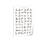 PKNVKZIDK Chair Yoga Wall-Art, Mindfulness & Exercise Pose Chart, Therapeutic Seated Yoga Guide, Inspirational Canvas Print for Office and Bedroom Unframed,12x18inch(30x45cm)