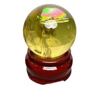PKNVKZIDK Citrine Crystal Sphere Clear Quartz Rainbow Ball Sculpture Figurine with Stand,Modern Interior Design Home Decor Accessories,58~60mm