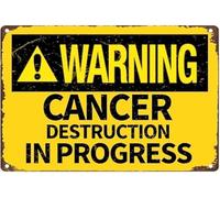 PKNVKZIDK Courage in Progress Fighter Retro Tin Sign for Awareness Hope Wall Decor 8 X 12 in