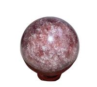 PKNVKZIDK Crystal Flower Strawberry Quartz Ball Ornaments Home Room Decoration Gifts Decor